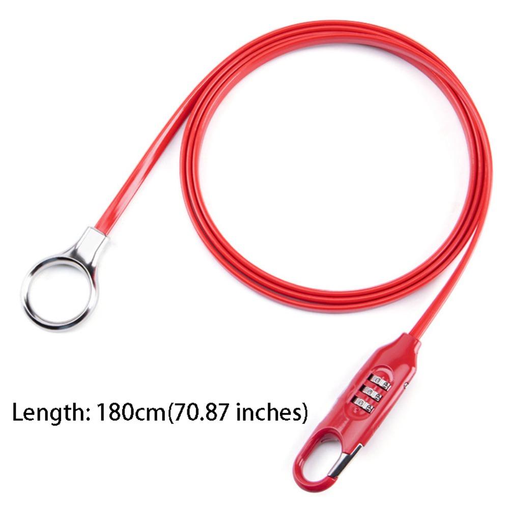 High Strength Bicycle Password Lock 150cm Length Anti-theft Bike Lock  Helmet Lock