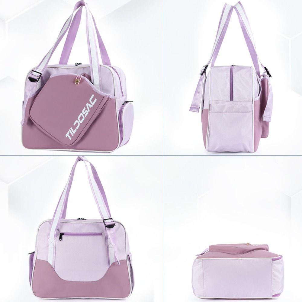 With Shoe Compartment Pickleball Racket Shoulder Bag Nylon Pickleball Handbag  Outdoor Sports