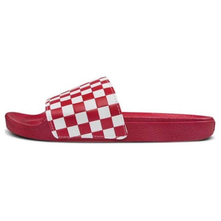 

Vans Slide-On Comfortable Versatile Non-Slip Durable Slide Sandals Women sandals Red White VN0A45JQXOI 34.5