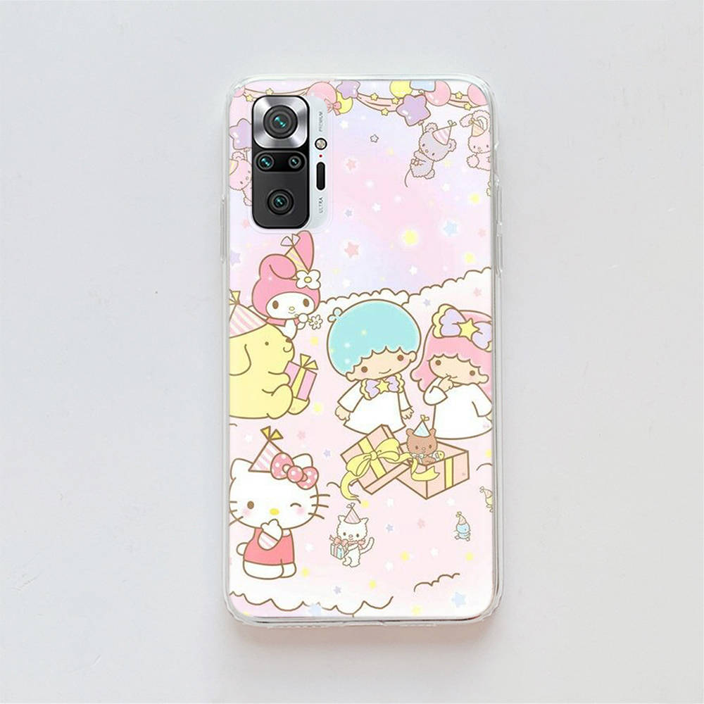 Transparent Case for Samsung A04 A14 A23 A34 A54 M23 M33 M52 M53 Realme Narzo 50 50I 50a Prime C35 C55 C30S 10 9 Pro H-32 Sanrio Characters