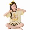 Girls Cotton Pajama Set Short Sleeve Cartoon Print Sleepwear Kids 8 Years