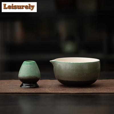 2PCS Japanese Matcha Tea Set Safe Bamboo Whisk Stand Teaspoon Holder Tea Sets Indoor Beverage Shop Tea-making Tools Accessories