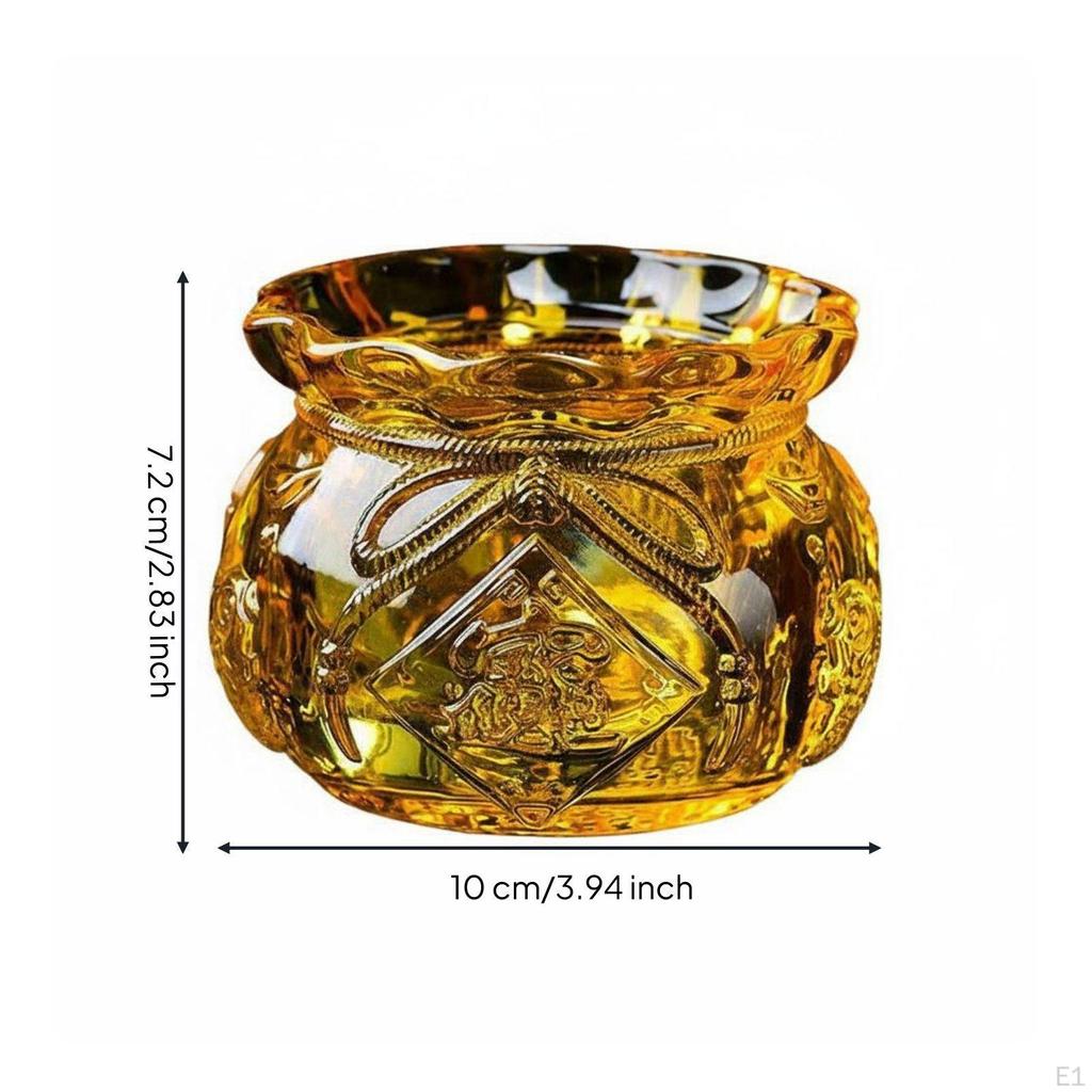 Yuan Bao Wealth Decoration Auspicious Design Crystal Pouch Intricate Detailing Chinese
