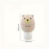 3pcs Leakproof Silicone Travel Containers, Cartoon Bear Design, Refillable Portable Squeeze Bottles for Toiletries and Cosmetics