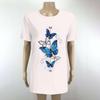 Fashion Women's Casual Loose  T-shirt Butterfly Print Short Sleeve Top