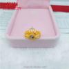 Placer Gold Jewelry Brass Gold-Plated Accessories Gemstone Crown Ring Women's Jewelry Accessories Factory Wholesale