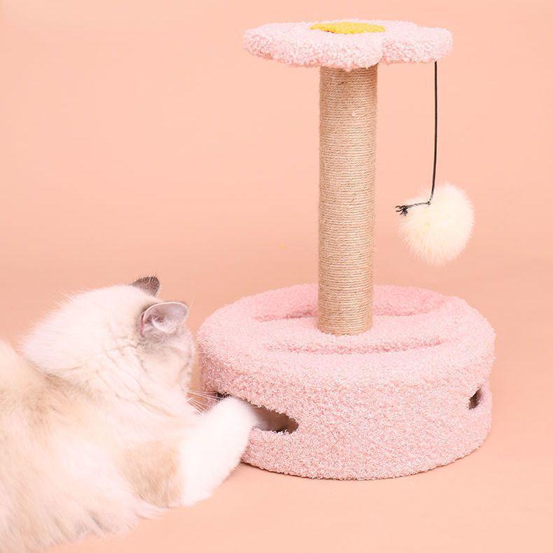 Space-Saving Cat Tree with Bed & Scratching Post for Small Apartments