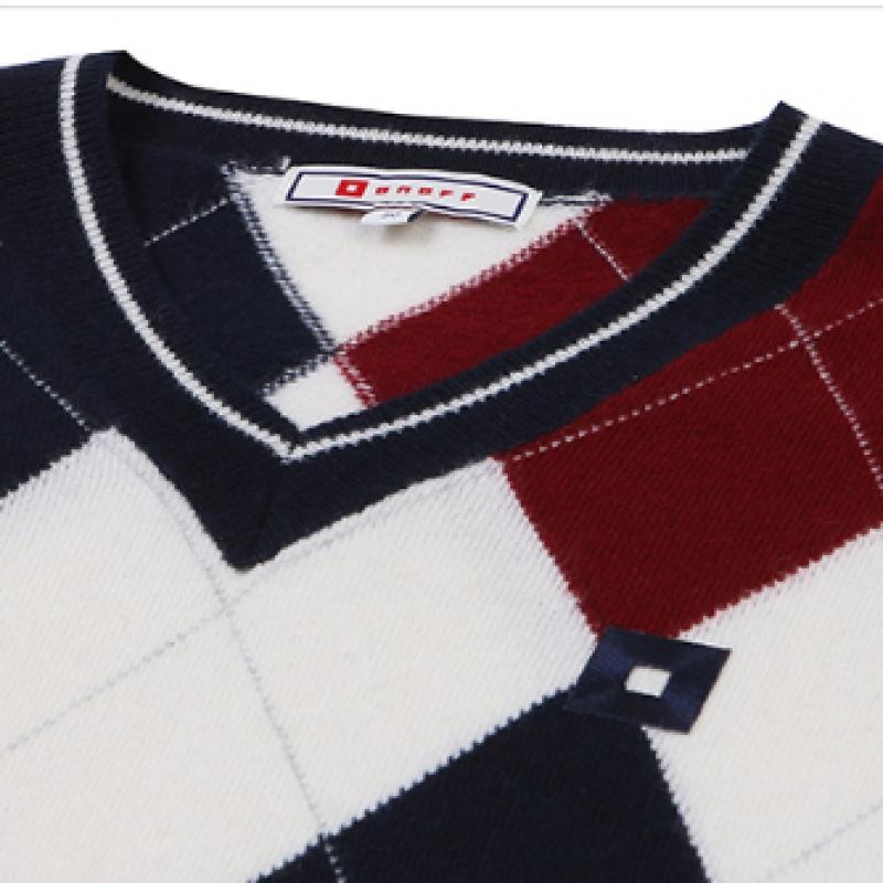 Onoff Men S Argyle caShmere Sweater Of2402gb
