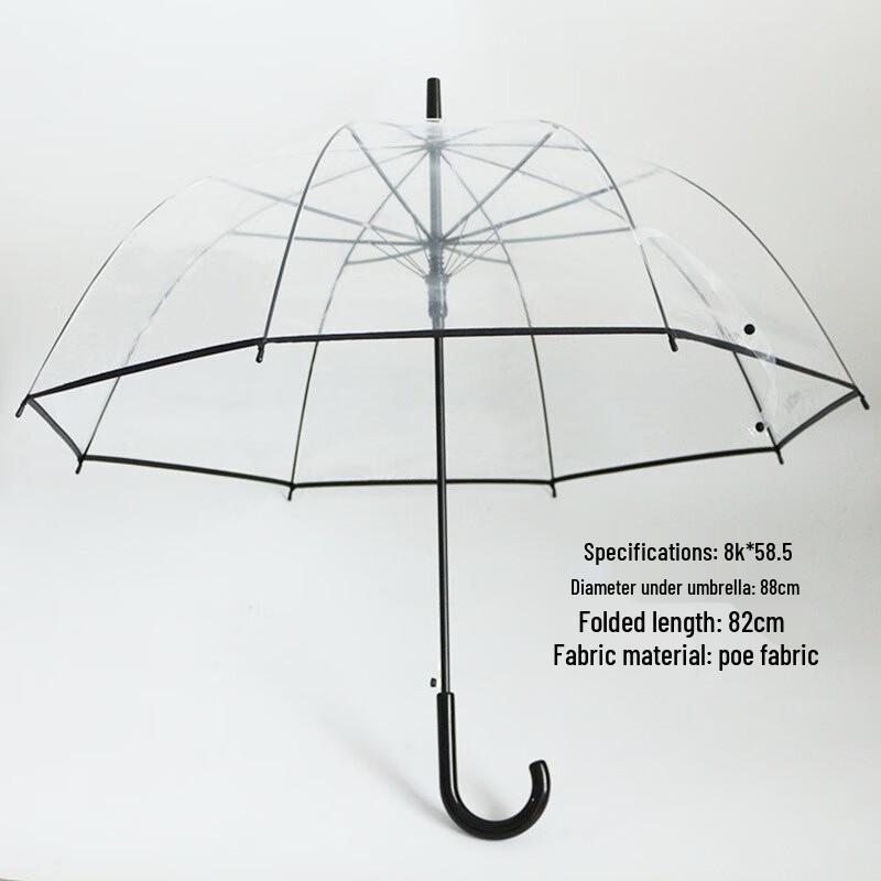 Прозрачный прямой зонт OIMG