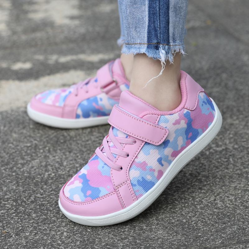 Children Sneaker Girls Barefoot Shoes New Luxury Fashion Skate Kids Casual Sneaker White Pink Sports Tennis Shoes for Girl