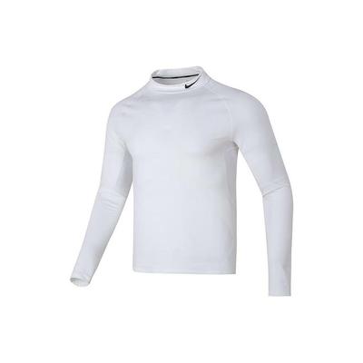 Solid Color Half-Zip Pullover Breathable Casual Sport Long Sleeve Raglan T-Shirt Men Tops White FB8516-100