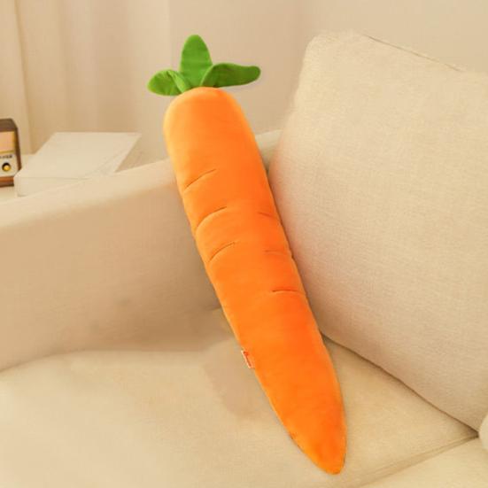 Giant Carrot Dog Toy Plush Squeaky Dog Chew Toy with Crinkle Sound Interactive Soft Stuffed Teething Toy for Small Medium Large