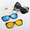 6 In 1 Men Women Polarized Optical Magnetic Sunglasses Clip Magnet Clip On Sunglasses Polaroid Clip On Sun Glasses Frame And Bag