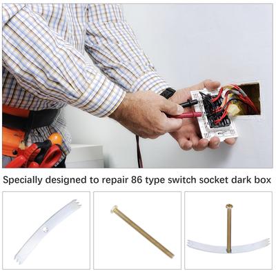 20pcs 86 Type Socket Repair Cassette Galvanized Iron Fixing Tool For Loose Electrical Outlet Kit Fast