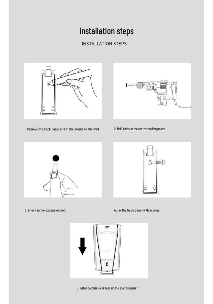 Wall-Mounted Automatic Induction Soap Dispenser - Large Capacity, Contactless Hand Sanitizer Machine for Bathrooms