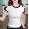 NOME Women's Striped Slim Fit Short Sleeve T-Shirt