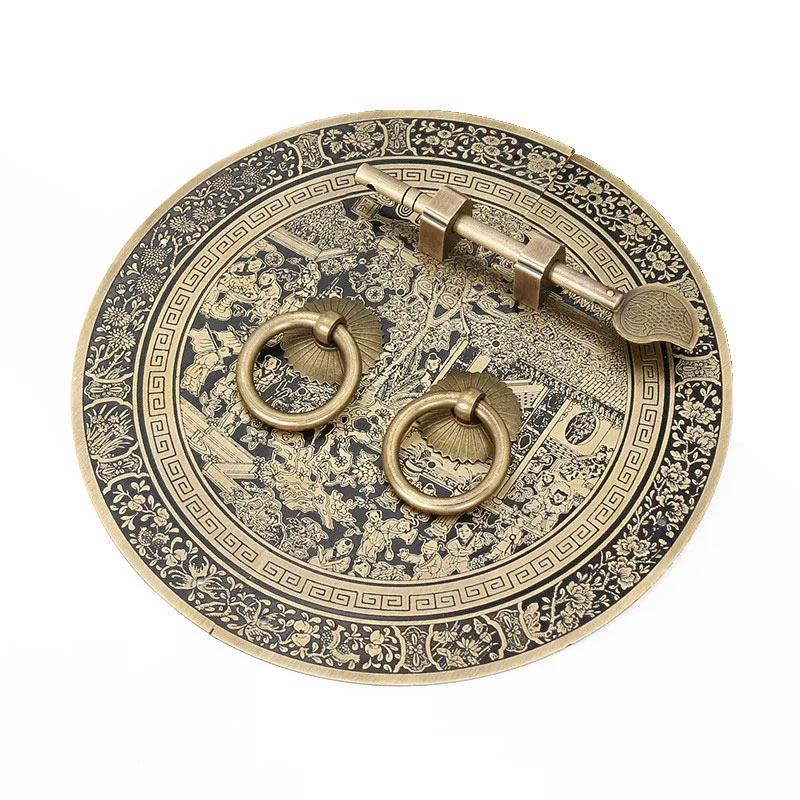 Chinese Antique Furniture Copper Fittings 140/180/240mm Cabinet Handle Shoe Bookcase Wardrobe Door Handle Retro Furniture