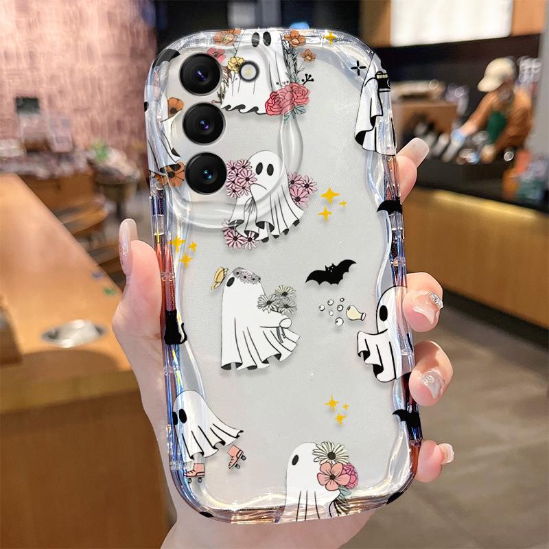 

Halloween Wave Case for Samsung Galaxy S24 S23 S22 S21 Ultra Plus S20 FE A73 A72 A71 A55 A54 5G A53 A52 A51 4G A50S Back Cover Galaxy S24 FE