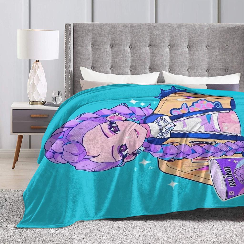 KPop Demon Hunters Rumi Blanket Super Soft Funny Plush Throw Blanket For Children Outdoor Flannel Bedspread Bed Cover