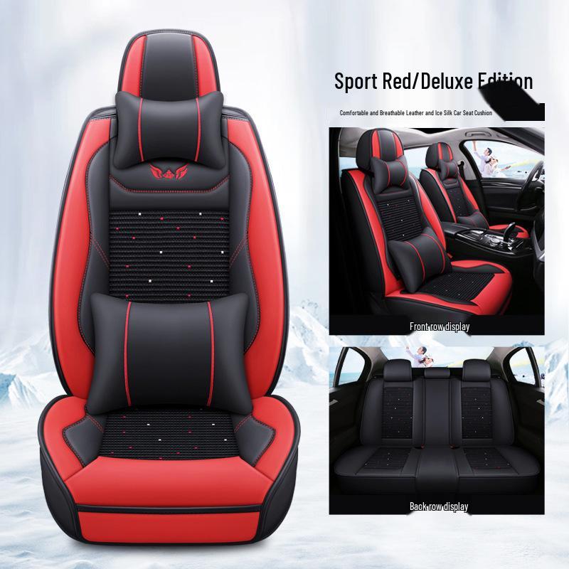 Universal Leather Cartoon Car Seat Covers for All Seasons - Compatible with Reina, MG, K3, K5, Elantra