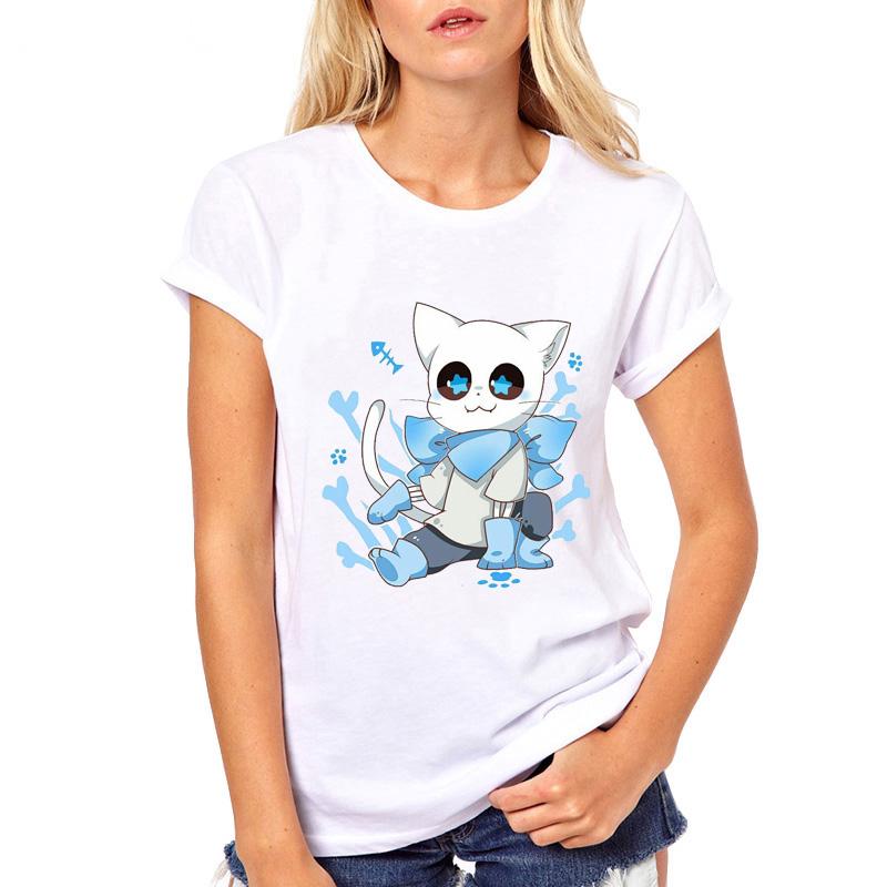 

Футболка Undertale Sans, женские летние топы, женские повседневные футболки, милые футболки с героями мультфильмов, одежда, короткая XL белый