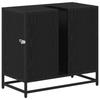 Bathroom Cabinet with Door Black Oak Look 65 X 33 X 60 Cm