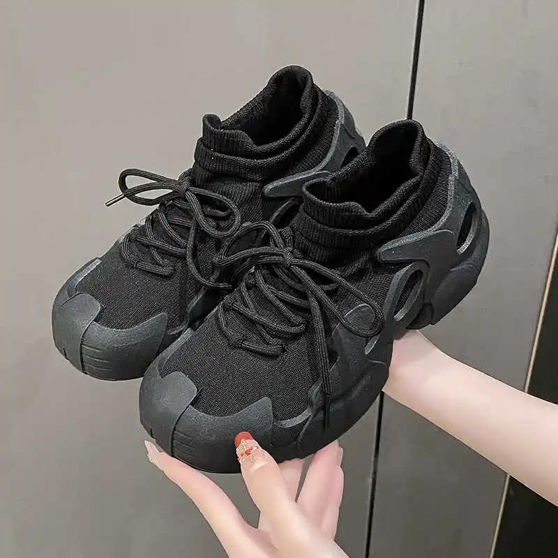 Fashion Outdoor Lace Up Summer Boots Women School Shoes High Woman Sneakers Sport Athletics Runners Hit 2025summer Mobile Ternis