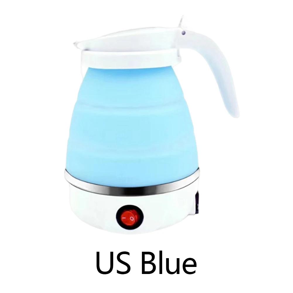 Portable Folding Electric Kettle Silicone 600W Collapsible Water Kettle US/EU/UK/AU Easy To Use for Camping Hiking Picnic