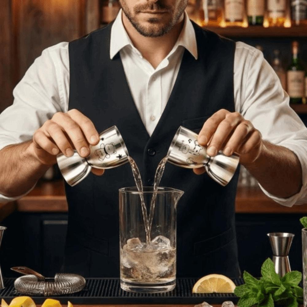 With Scale Stainless Steel Jigger 30/60ML Bar Jigger Creative Measuring Cup Bartender Tool