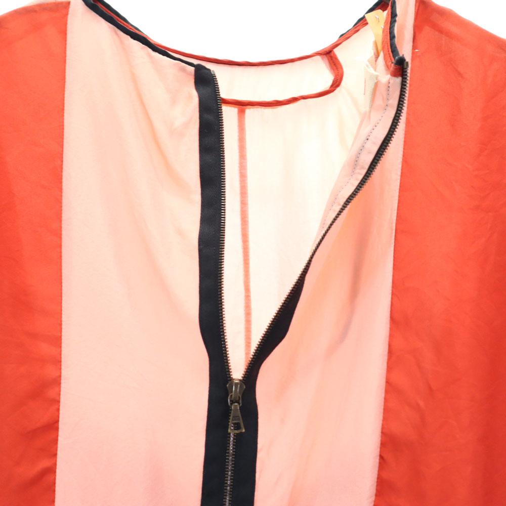 MARNI Italian Silk Short sleeve mini dress 38 Brown Women Used