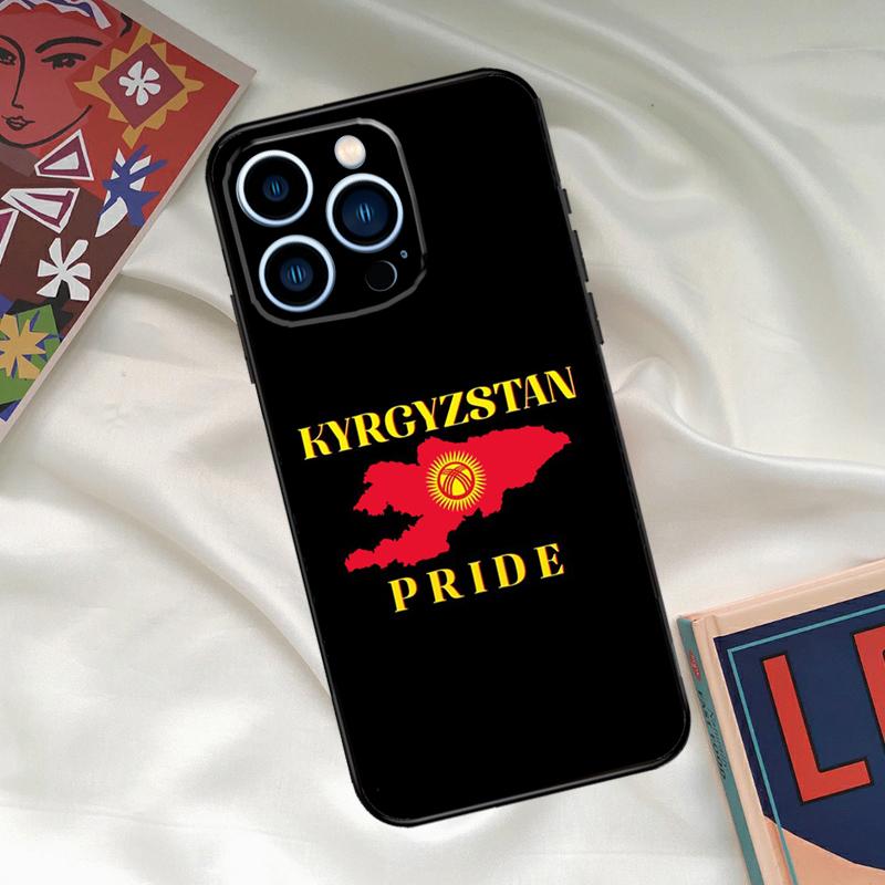 Kyrgyzstan Flag Phone Case For iPhone 16 14 13 12 11 15 17 Pro Max 15 16 Plus 13 Mini 16e 17 Air Funda Cover