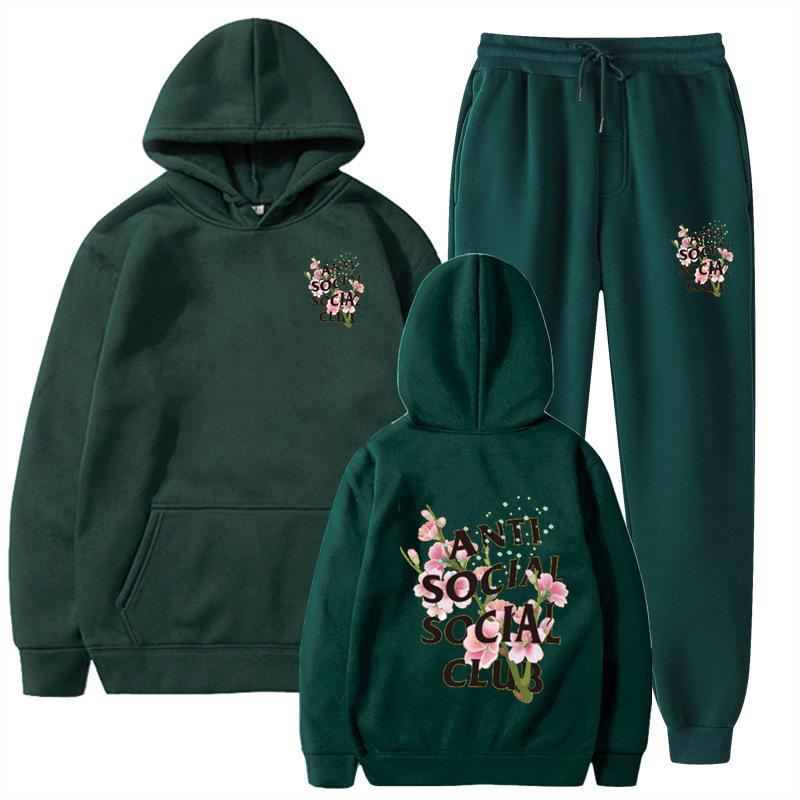 Pants Suits Sweatshirt Hooded Unisex Suit Men Women Comfortable Soft