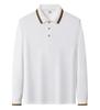 Męska koszulka polo casual slim z długim rękawem T-shirt odzież markowa biznesowa wysoka jakość jesień zima jednolity kolor oddychający top