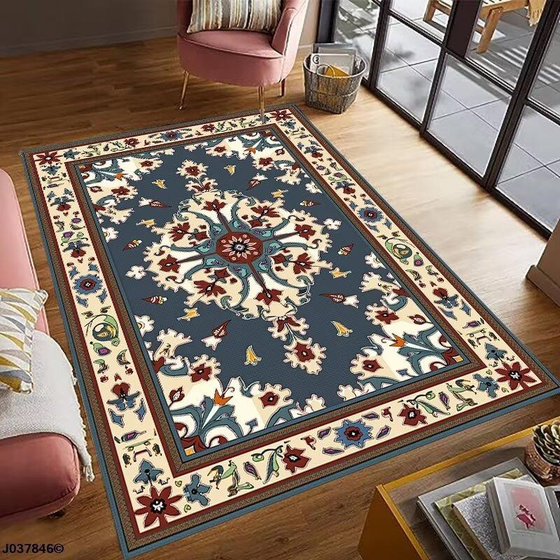 Turkey Persian Bohemian Area Rug Large Carpet Rug for Living Room Bedroom Sofa Doormat Decoration Kid Play Non-slip Floor Mat