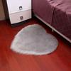 1pcs Mini Love Heart Rugs Artificial Wool Sheepskin Hairy Carpet Gorgeous Home Bedroom Decoration Carpets Soft Non-slip Mat
