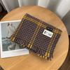 Thick Korean Style Plaid Scarf for Women Imitation Cashmere Autumn and Winter All Match Scarf Student Shawl Houndstooth Trendy