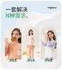 Yingbolun Girls' Home Clothes, Large Children's Lycra Cotton A-class Pajamas, Spring and Autumn Children's Long Sleeved Pants, Girls' Set