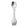 Multifunctional 304 Stainless Steel Spoon Fork Bottle Opener Outdoor Portable Double-Ended Tool for Camping Hiking and Travel Use