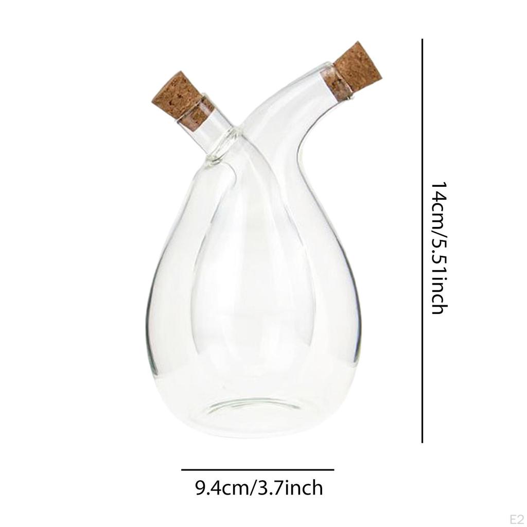 2-in-1 Gewürzflasche Getrennte Fächer 3,7x5,5 Zoll Handgeblasenes Glas Vielseitig für die Küche