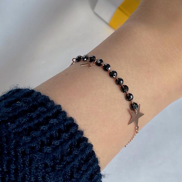 Nomination Bracelet Melody Black Crystal Rose Gold 147,700