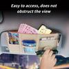 Car Sun Visor Organizer, Eyeglass Holder Multifunctional Sun Visor Storage Bag Suitable for Fashion Glasses, Cards, Car Bill Clip ID Holder