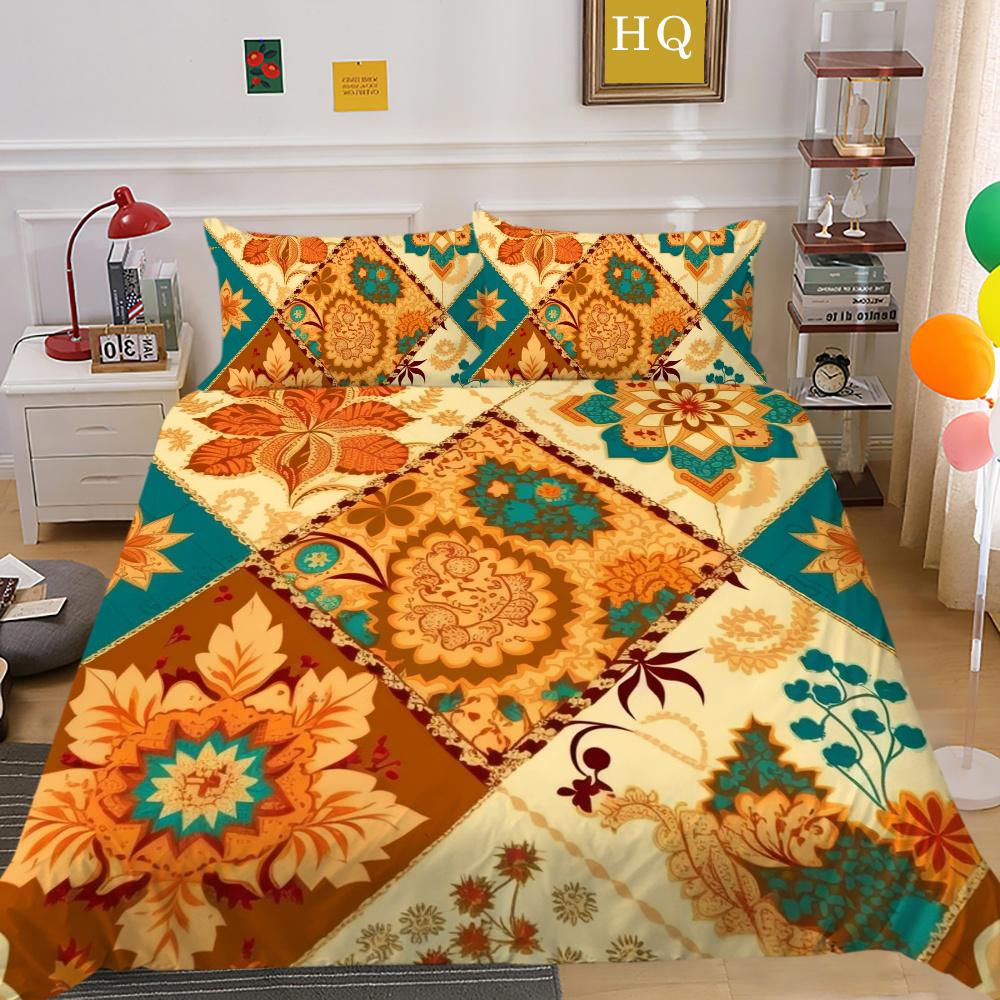 Bedding Cover Set High Quality Paisley Printing Children Bedspread Double Size Polyester Home Textiles