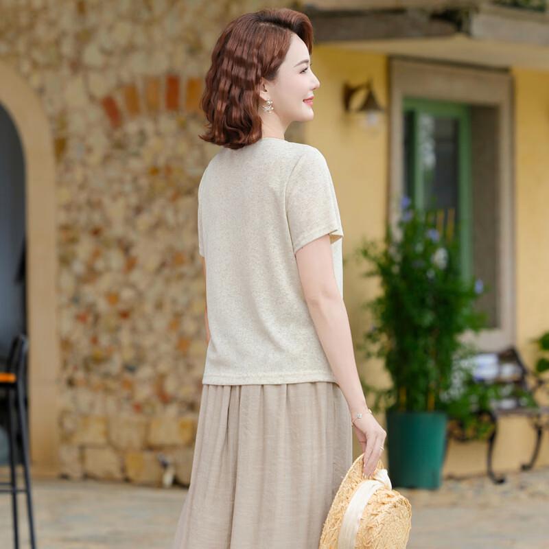 Elegant Summer Two-Piece Set for Middle-Aged Women