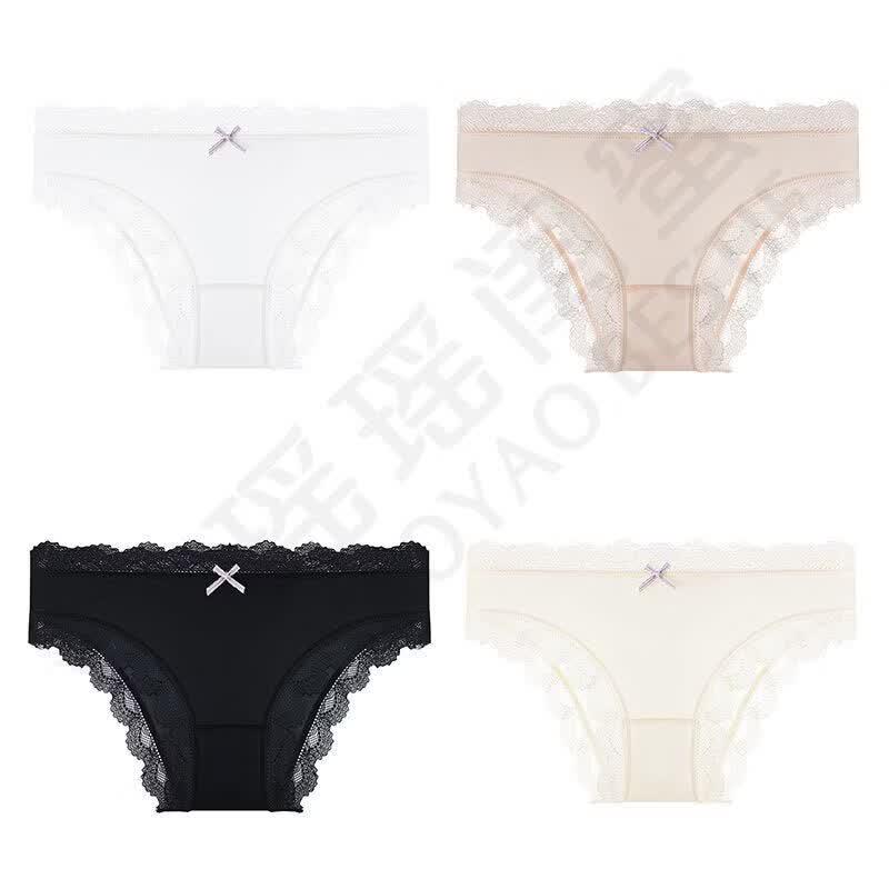 Yaoyaoguimi French Silky Satin Women's Underwear 4-Pack