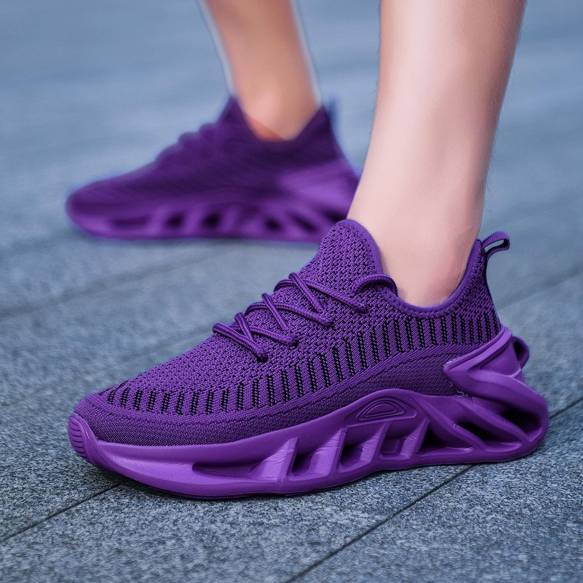

Running women s shoes air cushion shock absorption running shoes summer hollow mesh breathable sports lightweight soft-soled mot 36 фиолетовый