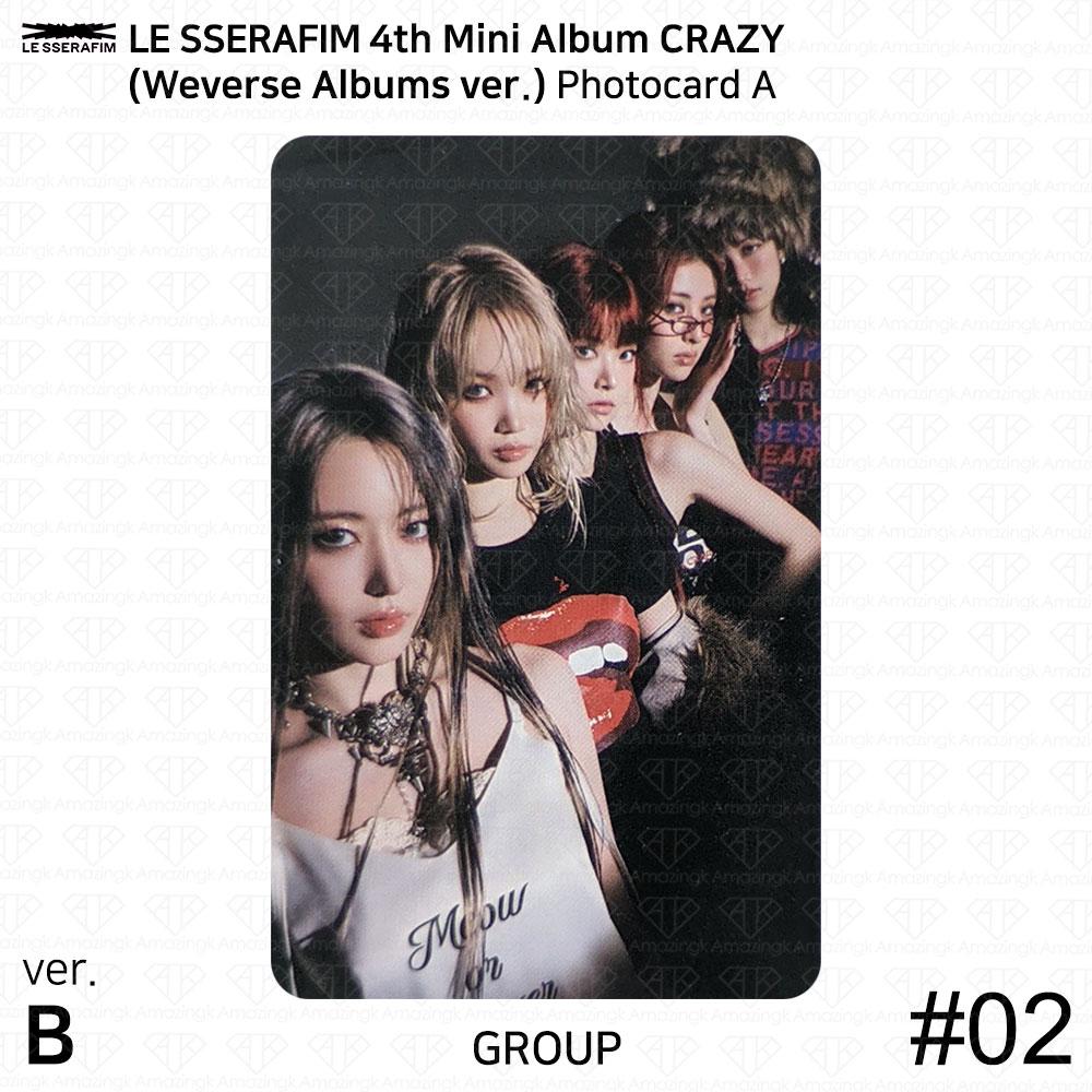 LE SSERAFIM 4to Mini Álbum CRAZY Weverse Álbumes Ver Foto Oficial QR KPOP