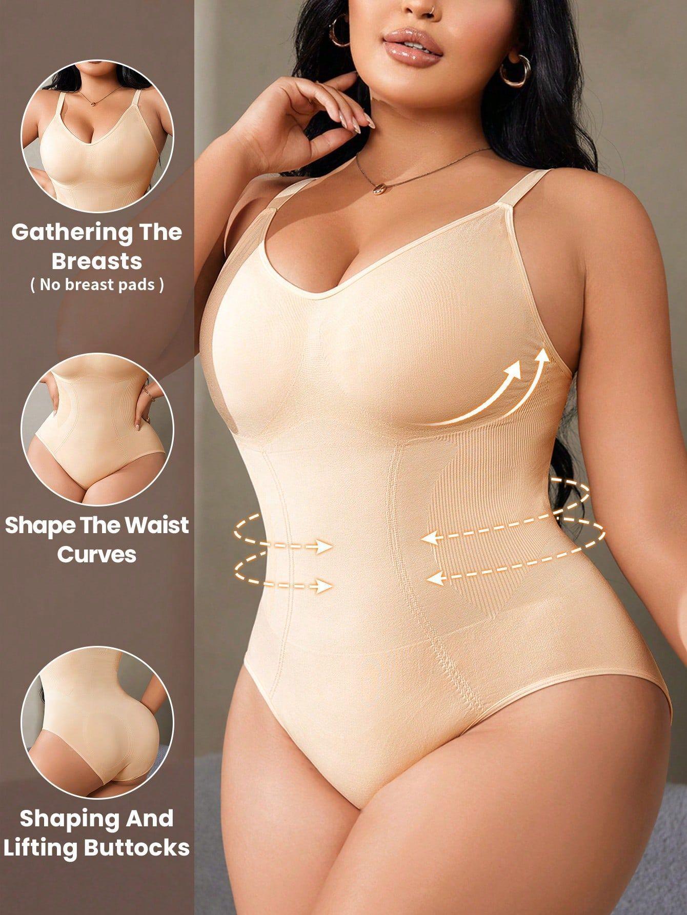

Seamless Tank Top Bodysuit Shapewear, One Piece Tummy Control Butt Lifter Push Up Full Body Shaper XXXXL