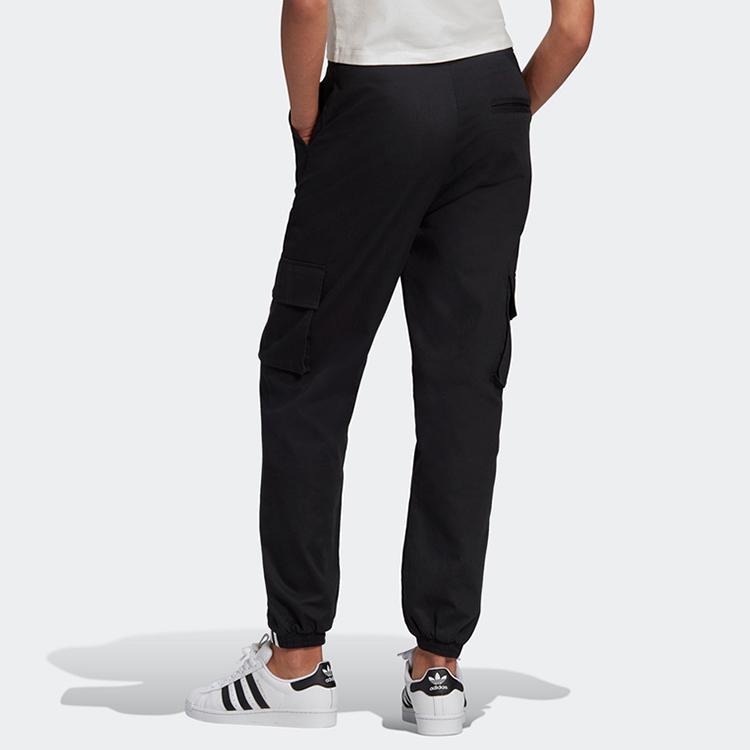adidas Originals Cargo Pant Vintage Style Workwear Multi-Pocket Sports Pants Women Pants Black GD3071