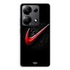 Phone Case - MANIACASE - Xiaomi Redmi Note 13 Pro 4G - Silicone - Flexible - Red Nike Logo On Black