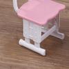 1 Satz Miniatur Puppenhaus Schultisch Stuhl + Stiftebox Rollenspiel Schreibwarenmodell für Puppenzubehör Spielzeug